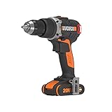 WORX WX373 Taladro Percutor Brushless 20V PowerShare, WX373-2 baterías 2Ah, Motor sin escobillas, 2...