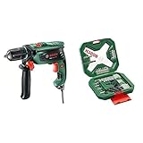 Bosch EasyImpact 550 - Taladro percutor + Bosch X-Line - Maletín de 34 unidades