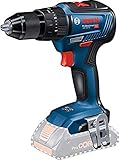 Bosch Professional 18V System GSB 18V-55 - Taladro percutor a batería (Brushless, 55 Nm, sin...