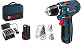 Bosch Professional 12V System GSR 12V-15 - Atornillador a batería (30 Nm, set 39 accesorios, 2...