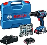 Bosch Professional 18V System GSB 18V-55 - Taladro percutor a batería (Brushless, 55 Nm, 2...