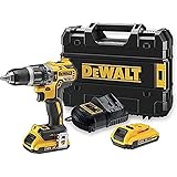 DEWALT DCD796D2-QW - Taladro percutor 18V, 34.000 ipm, 2 baterías de litio 2Ah, cargador y maletín...