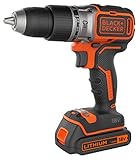 BLACK+DECKER BL188KB Taladro Percutor Motor Brushless con 2 Velocidades 18V Incluye 2 Baterías de...