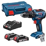 Bosch Professional Sistema de 18 V inalámbrico Combi Drill GSB 18V-55 (batería de 2x2.0 Ah,...